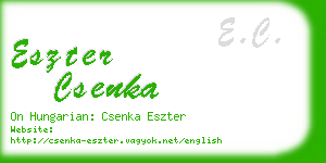 eszter csenka business card